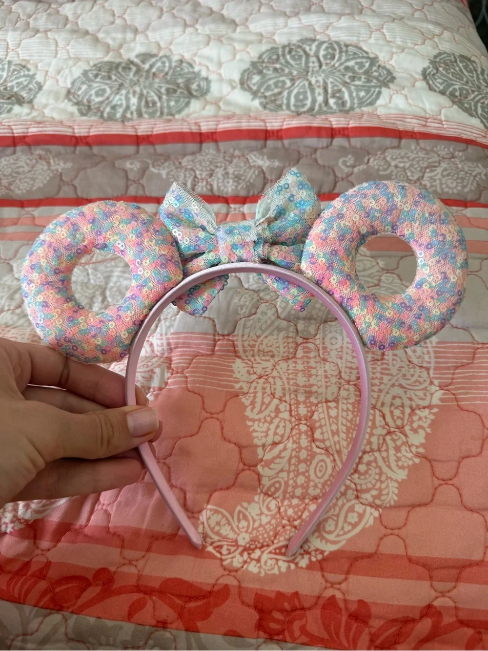 Minnie Donut Sprinkles Macaroon Headband Ears